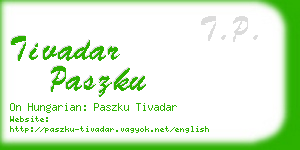 tivadar paszku business card